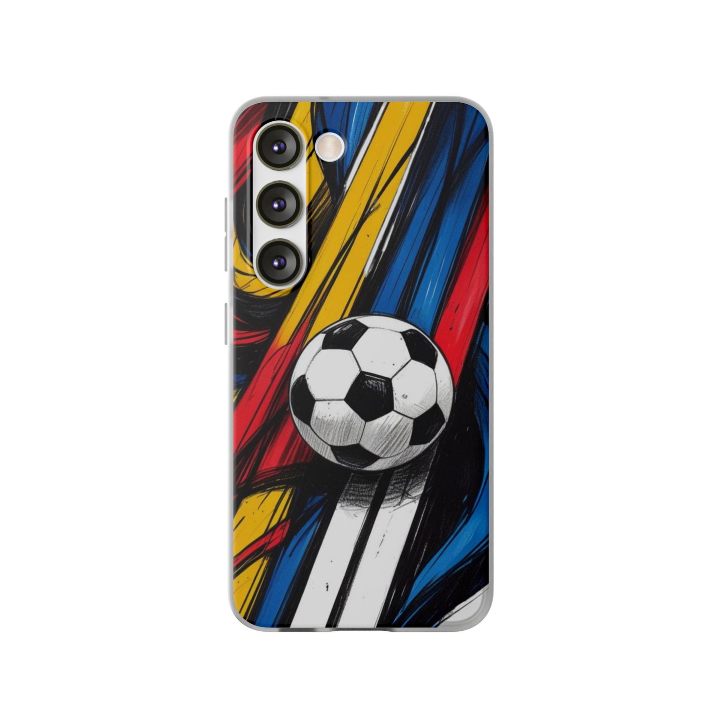 Clear Soccer Flex Case For Samsung Galaxy