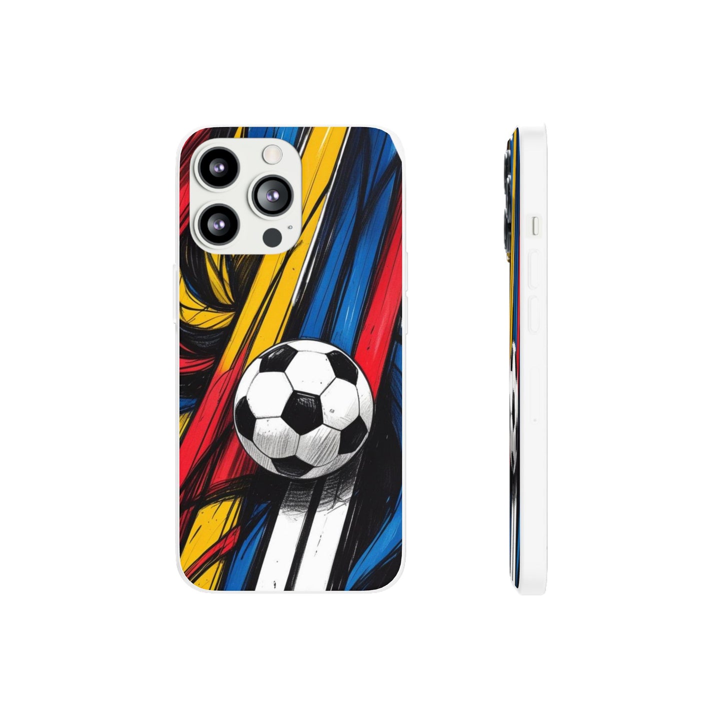 Clear Soccer Flex Case For iPhone