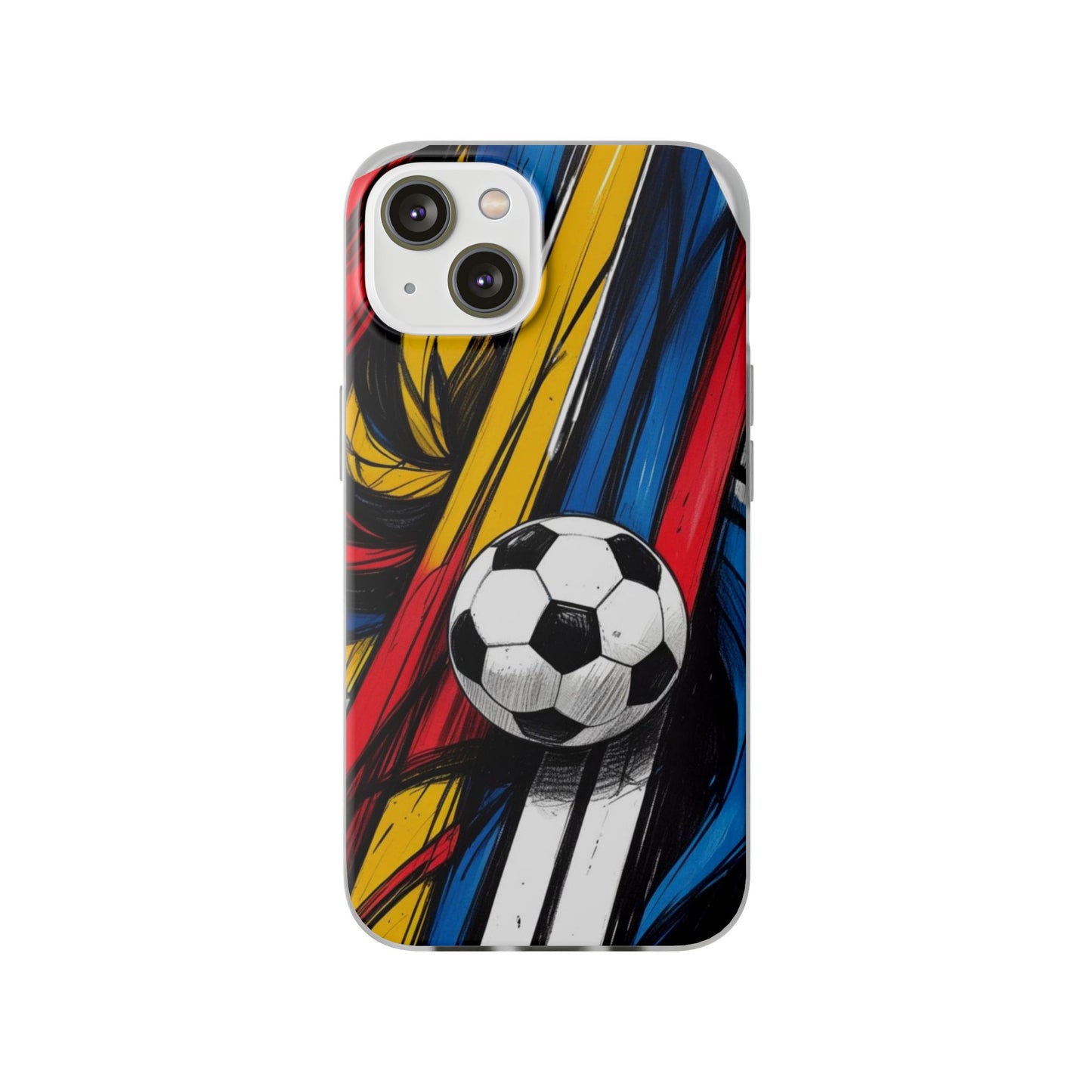 Clear Soccer Flex Case For iPhone