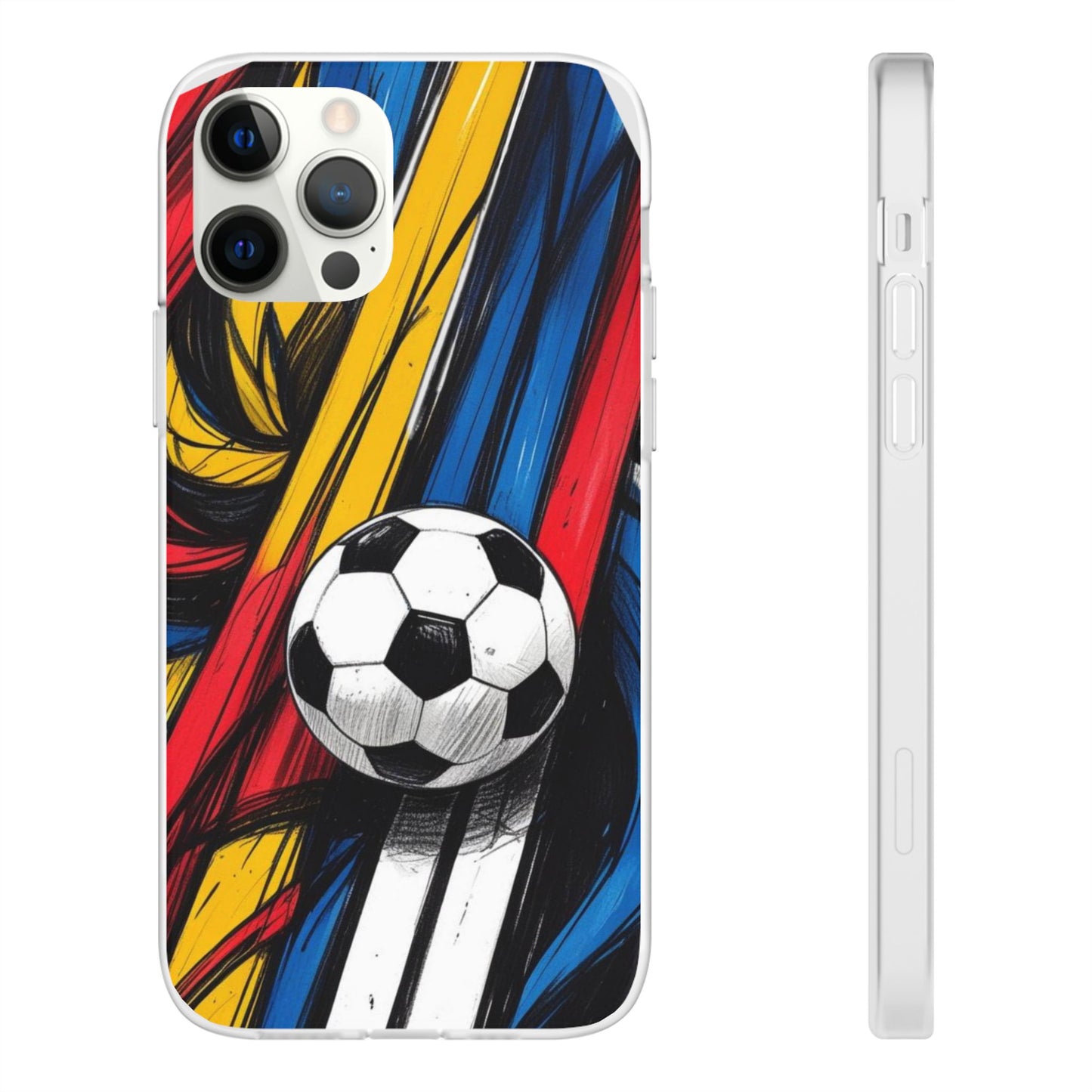 Clear Soccer Flex Case For iPhone