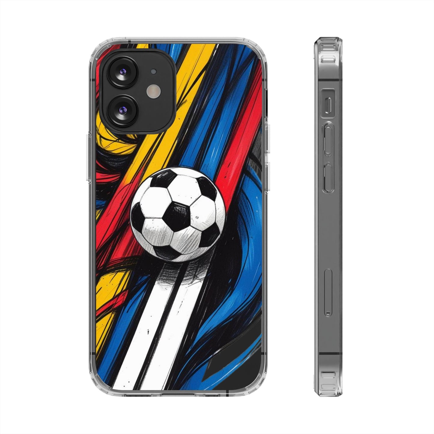 Impact-Resistant Case iPhone Case Soccer Lovers Fun Soccer Ball Pattern Cool Sport Design