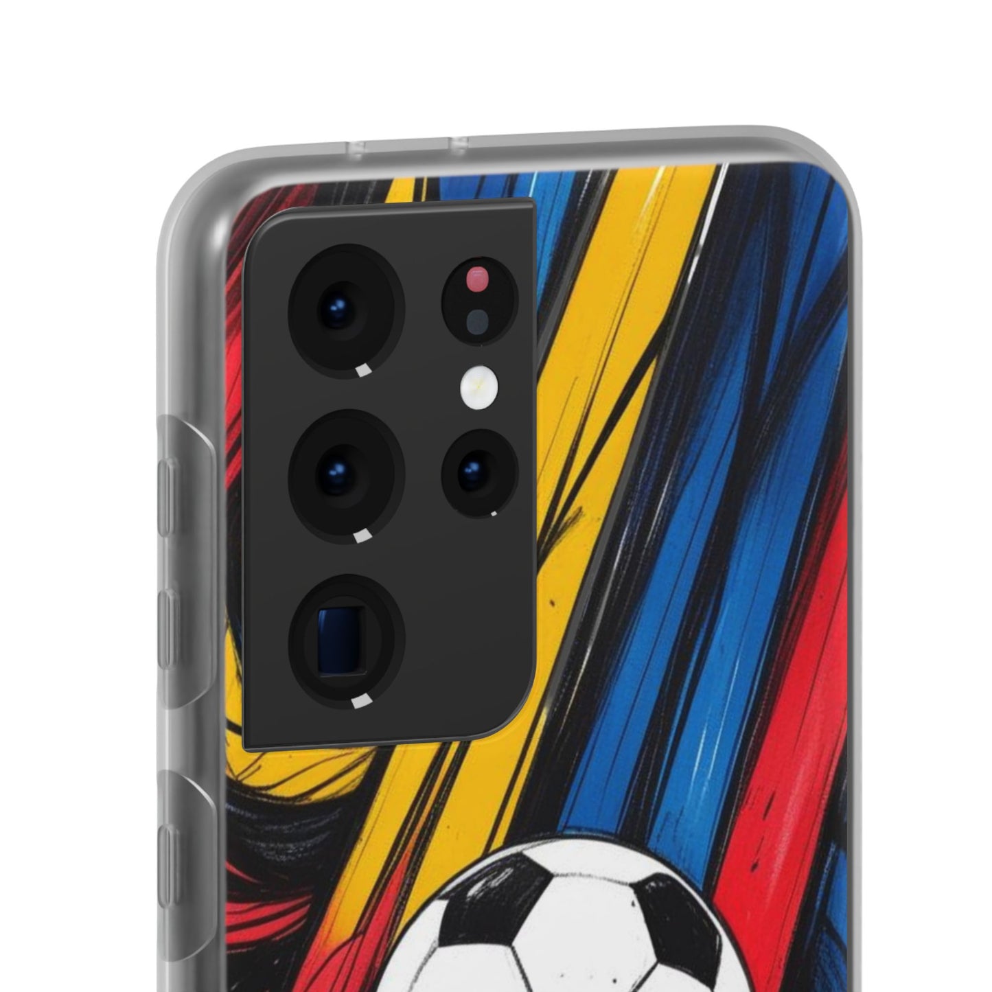 Clear Soccer Flex Case For Samsung Galaxy