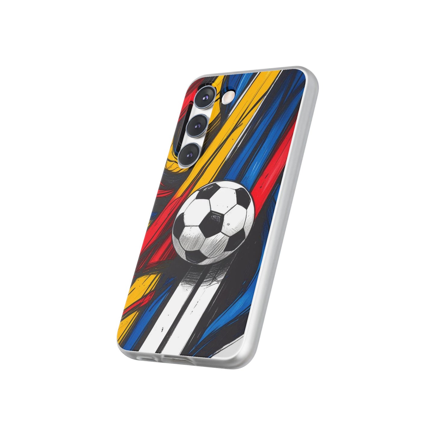 Clear Soccer Flex Case For Samsung Galaxy