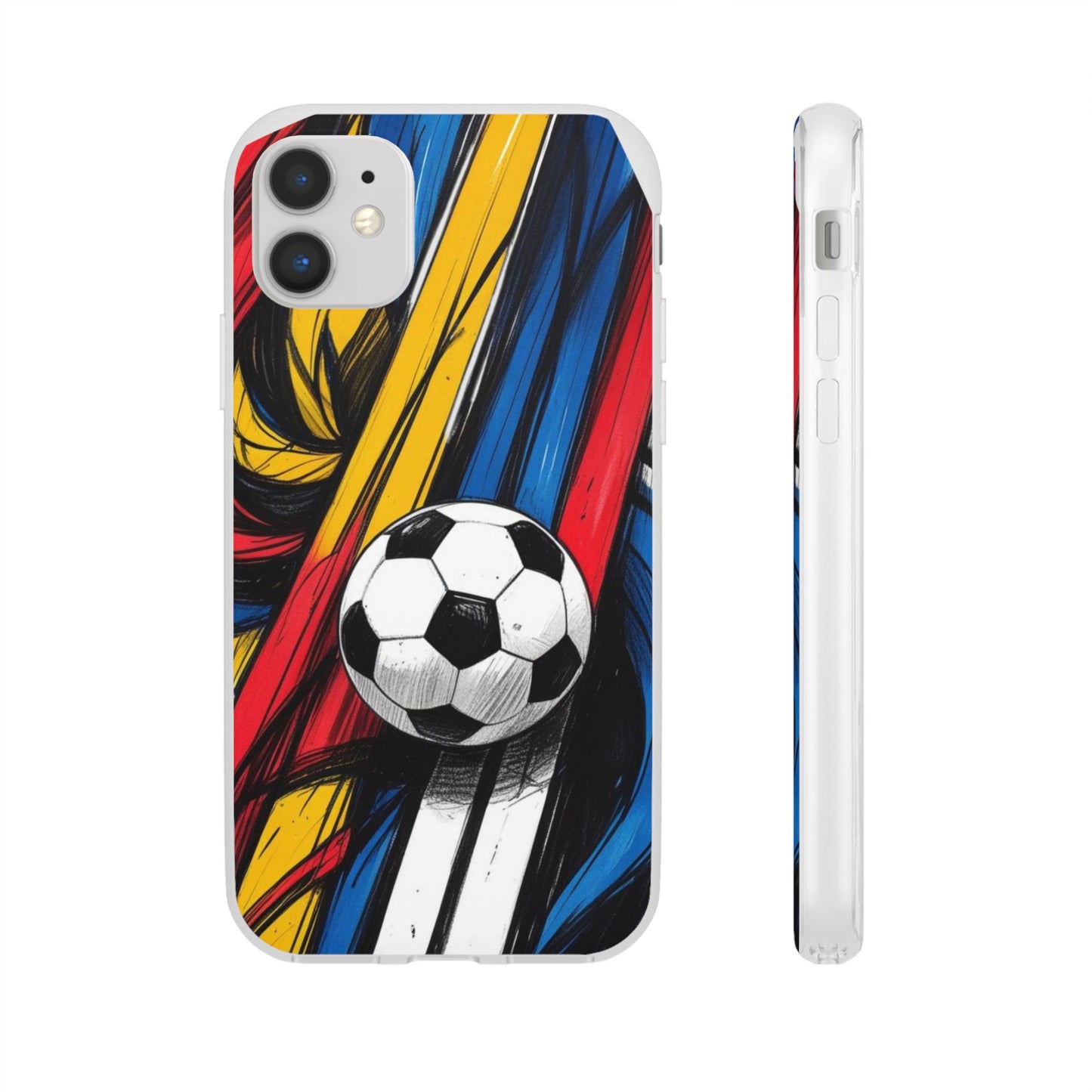 Clear Soccer Flex Case For iPhone