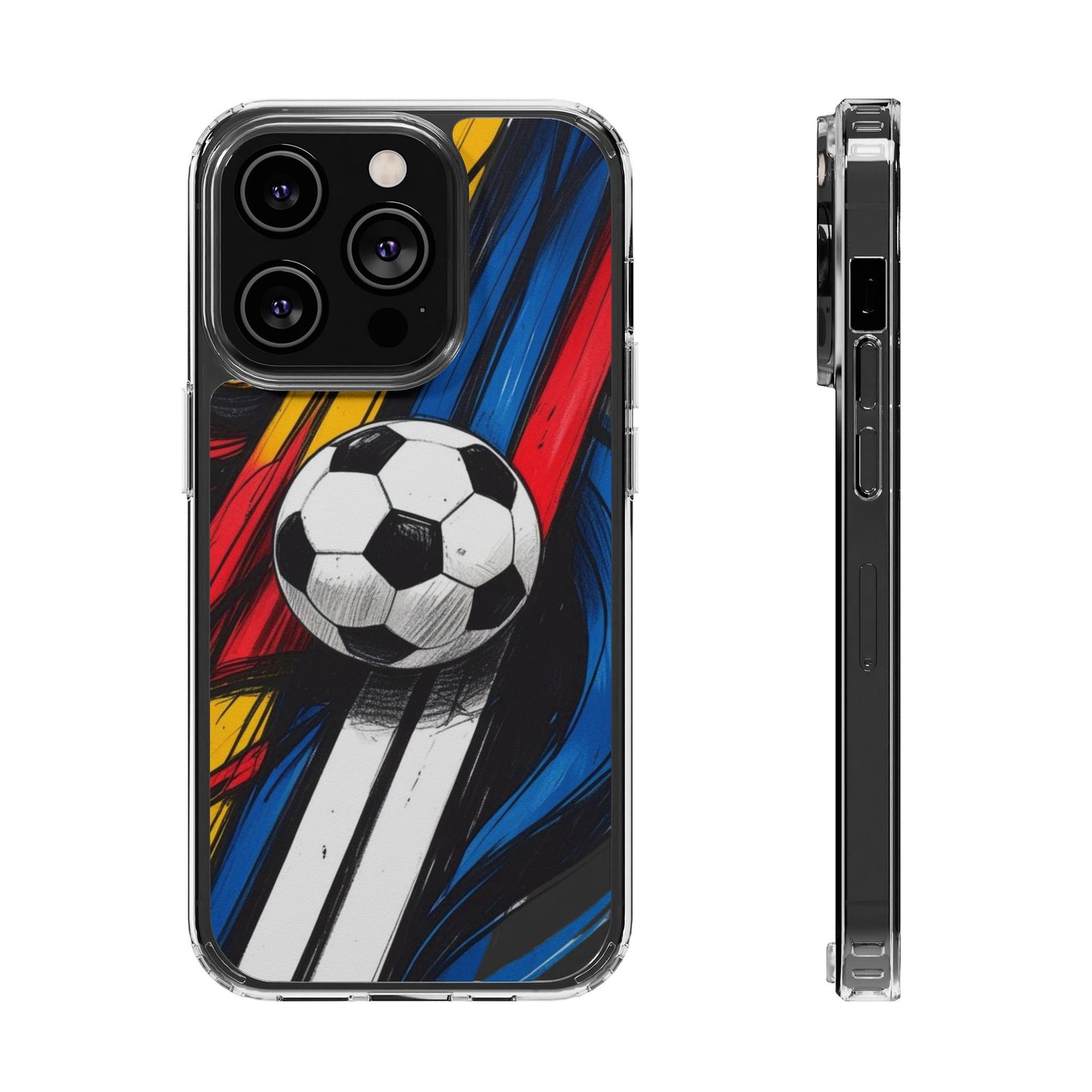 Impact-Resistant Case iPhone Case Soccer Lovers Fun Soccer Ball Pattern Cool Sport Design