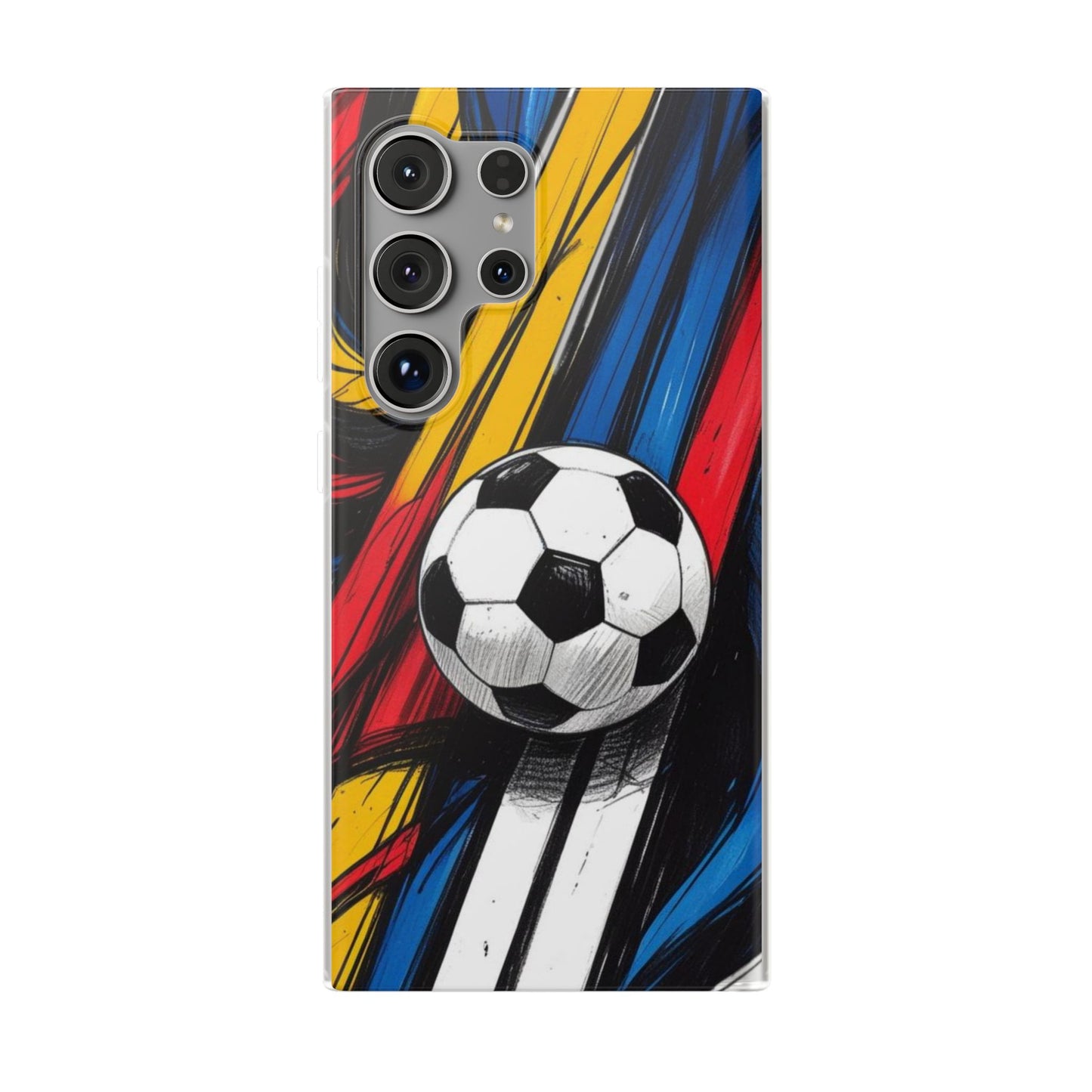 Clear Soccer Flex Case For Samsung Galaxy
