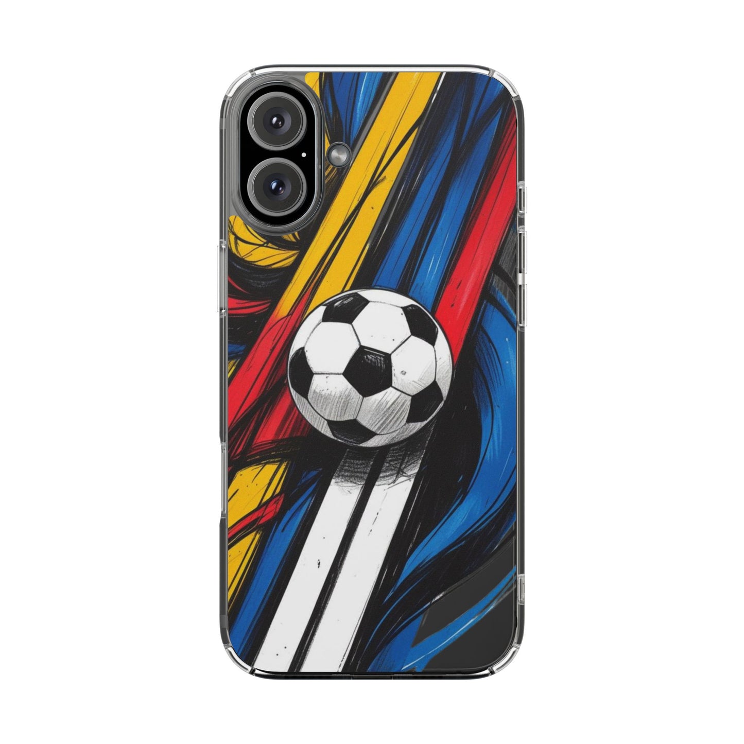 Impact-Resistant Case iPhone Case Soccer Lovers Fun Soccer Ball Pattern Cool Sport Design