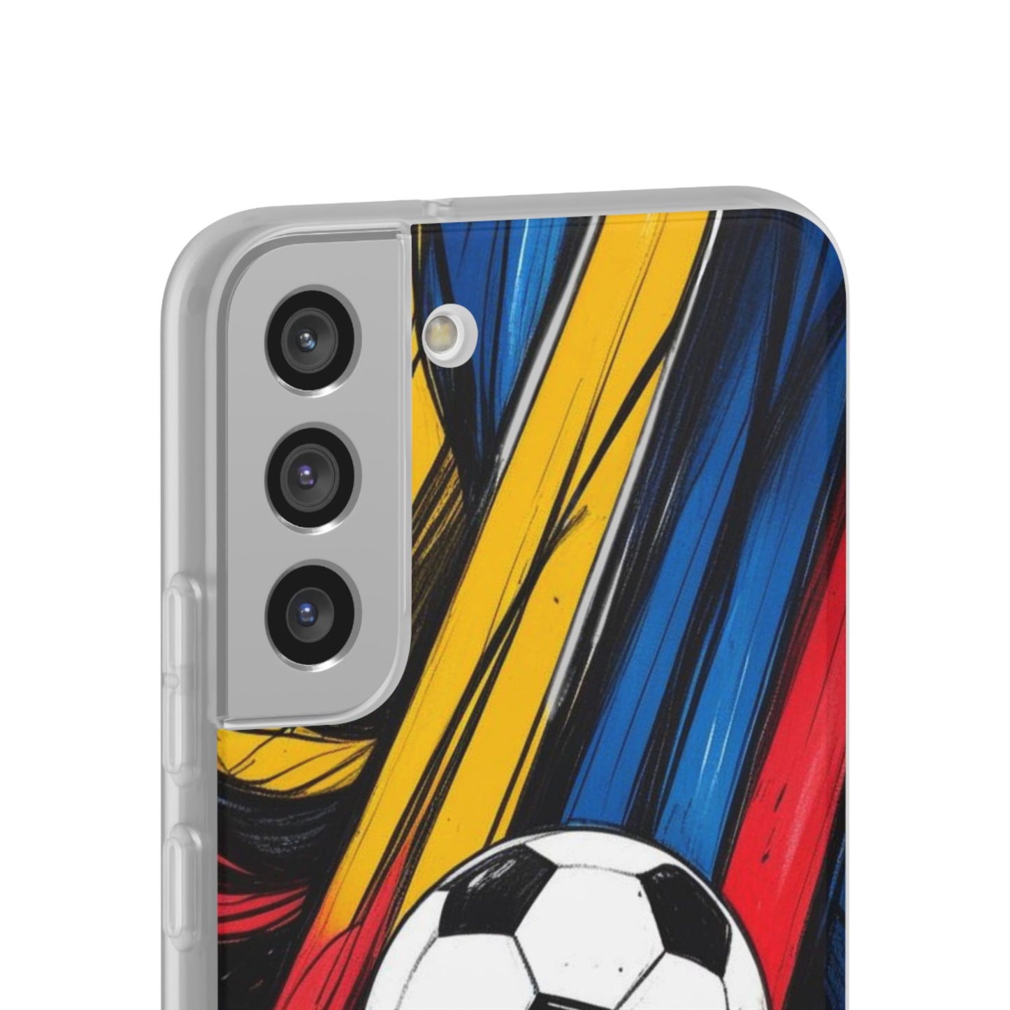 Clear Soccer Flex Case For Samsung Galaxy
