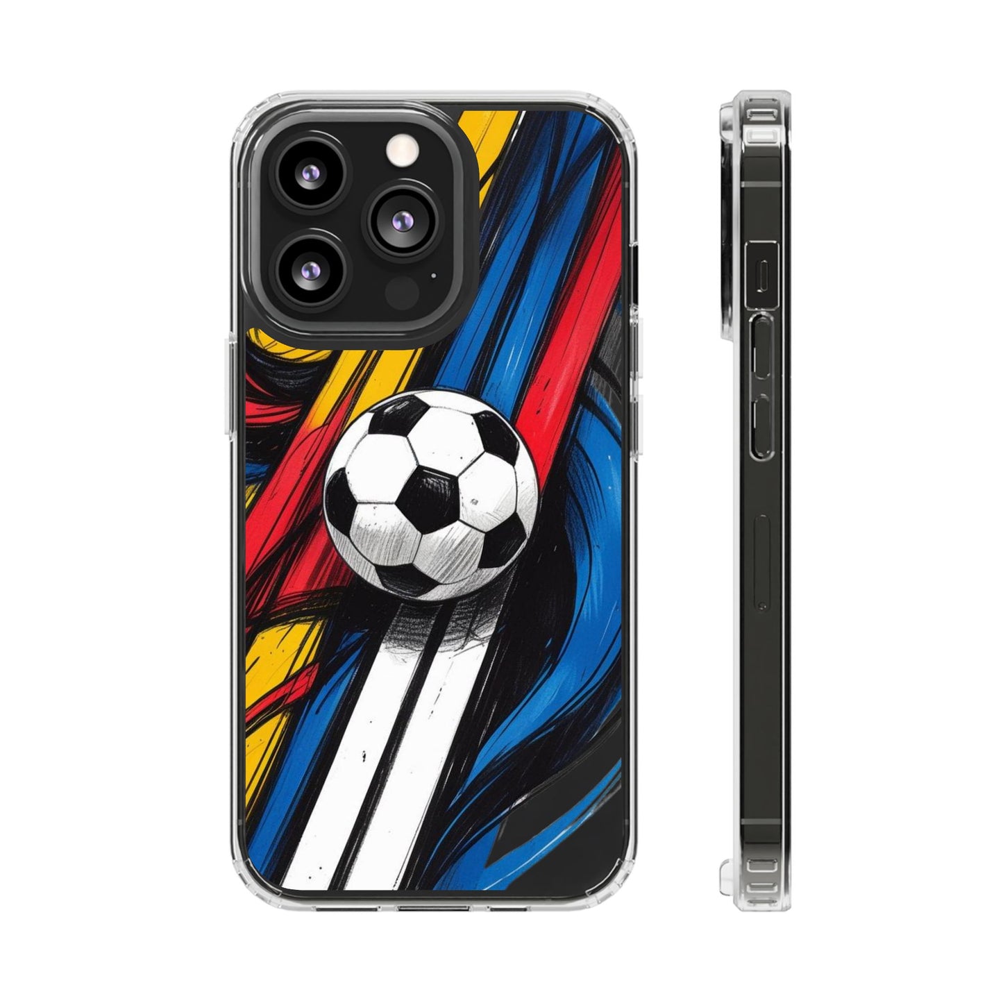 Impact-Resistant Case iPhone Case Soccer Lovers Fun Soccer Ball Pattern Cool Sport Design