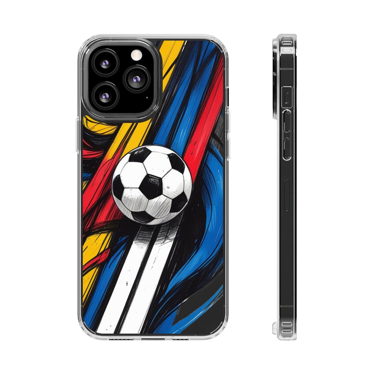 Impact-Resistant Case iPhone Case Soccer Lovers Fun Soccer Ball Pattern Cool Sport Design