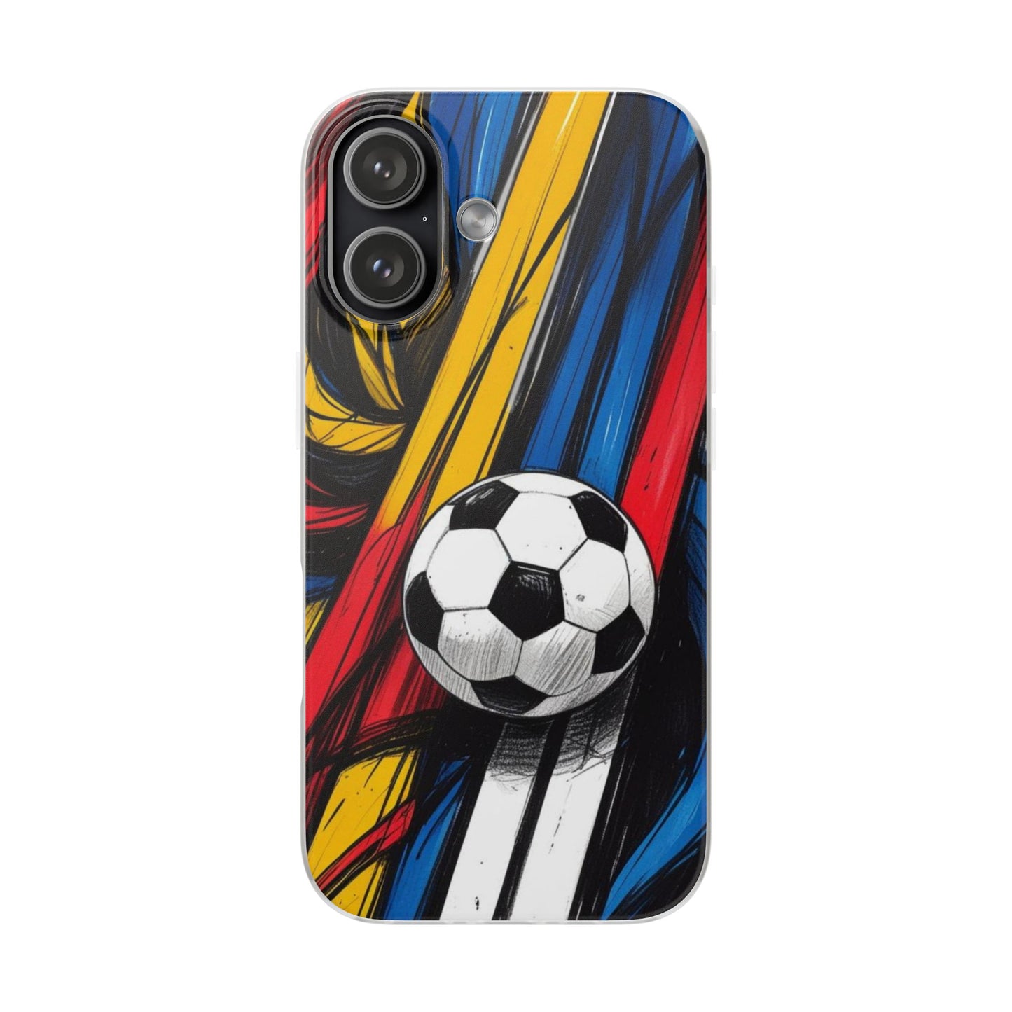 Clear Soccer Flex Case For iPhone