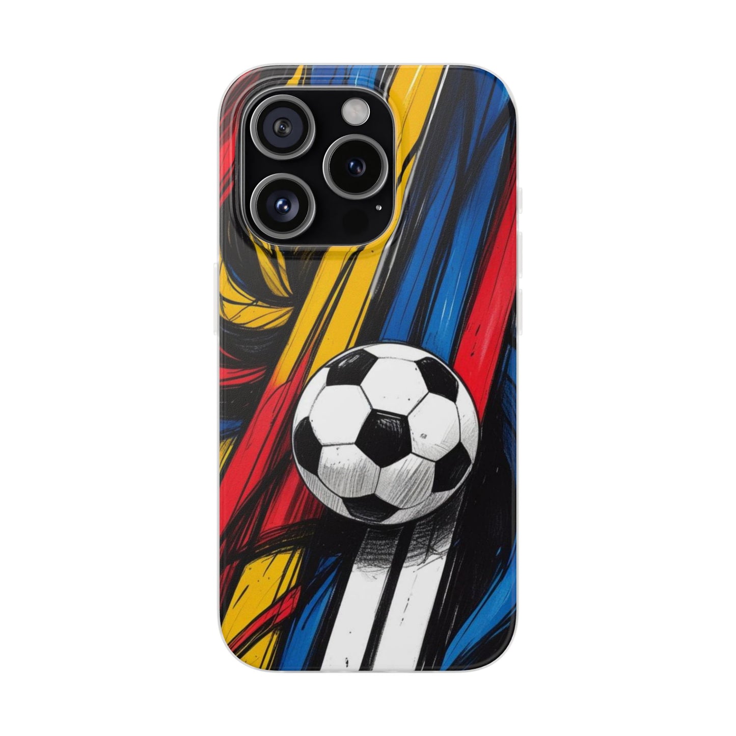 Clear Soccer Flex Case For iPhone