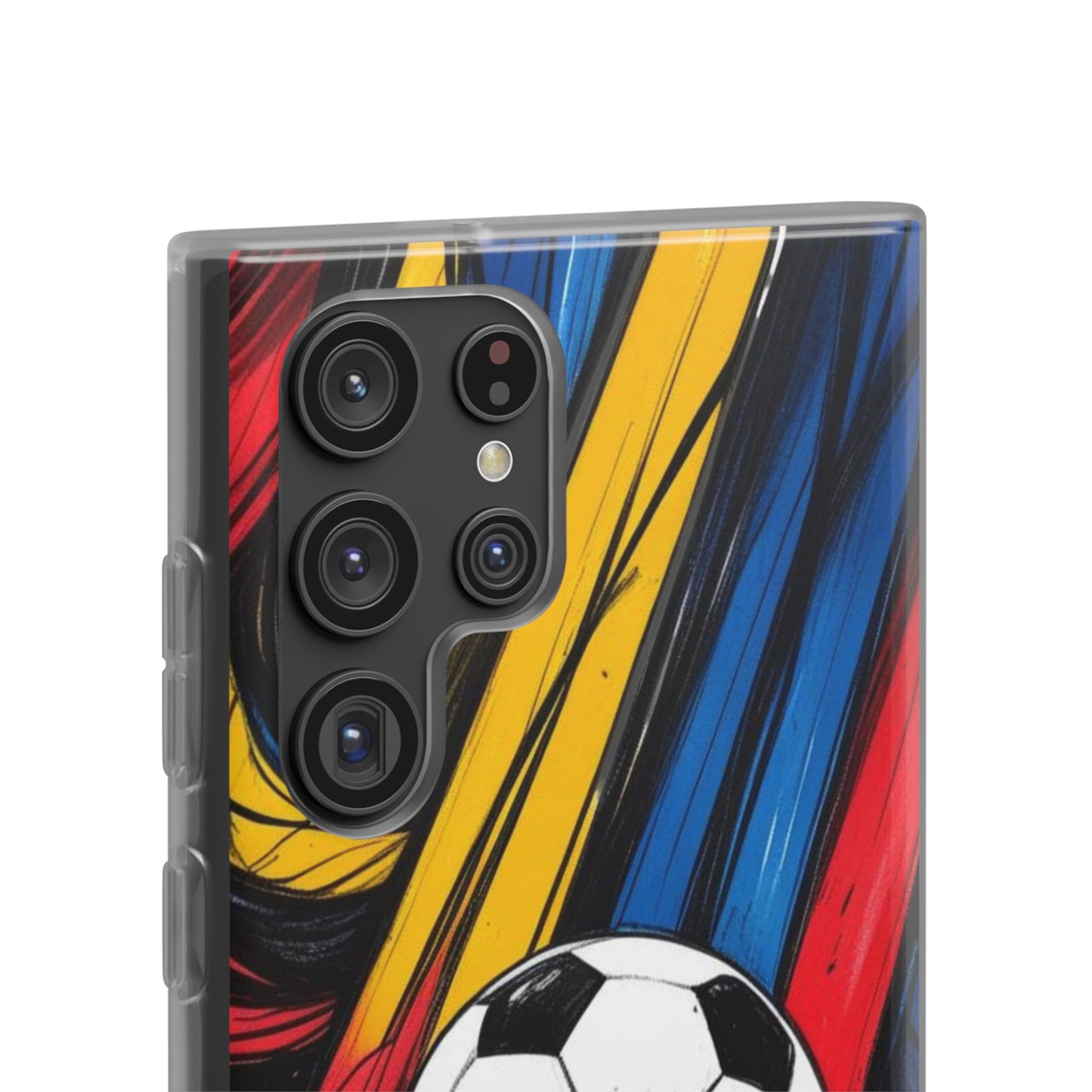 Clear Soccer Flex Case For Samsung Galaxy