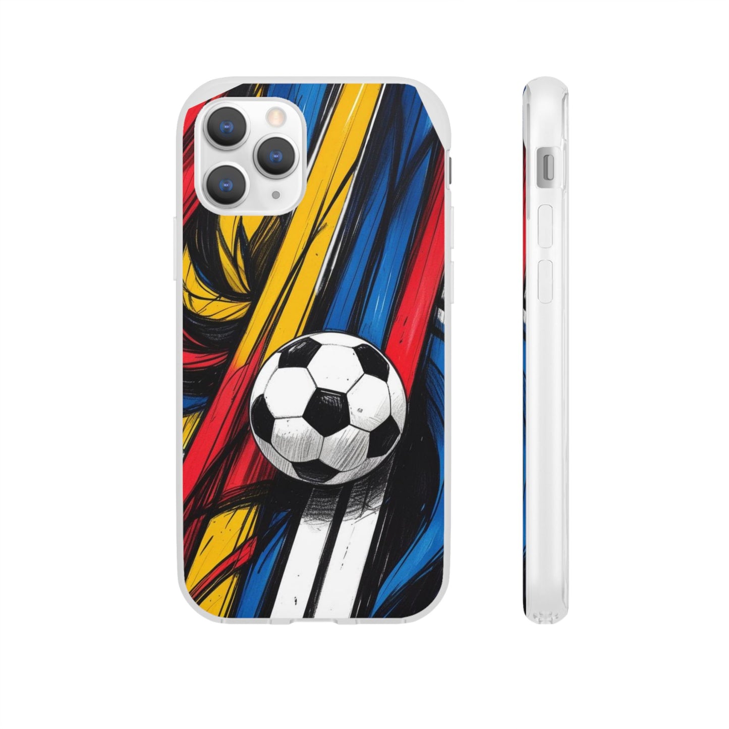 Clear Soccer Flex Case For iPhone