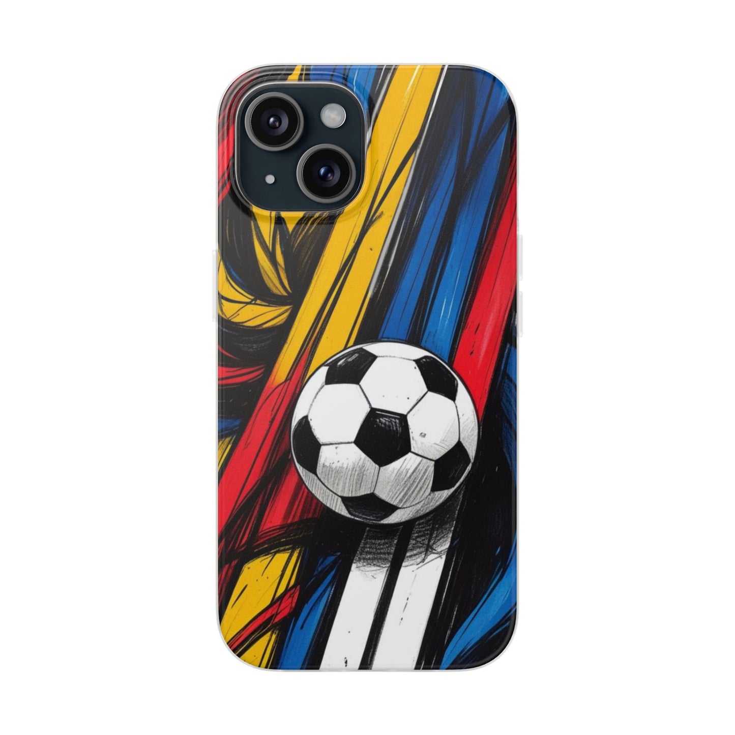 Clear Soccer Flex Case For iPhone