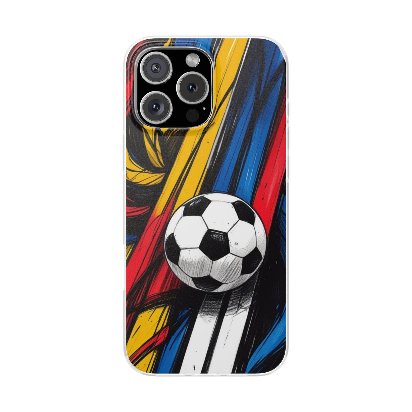 Clear Soccer Flex Case For iPhone