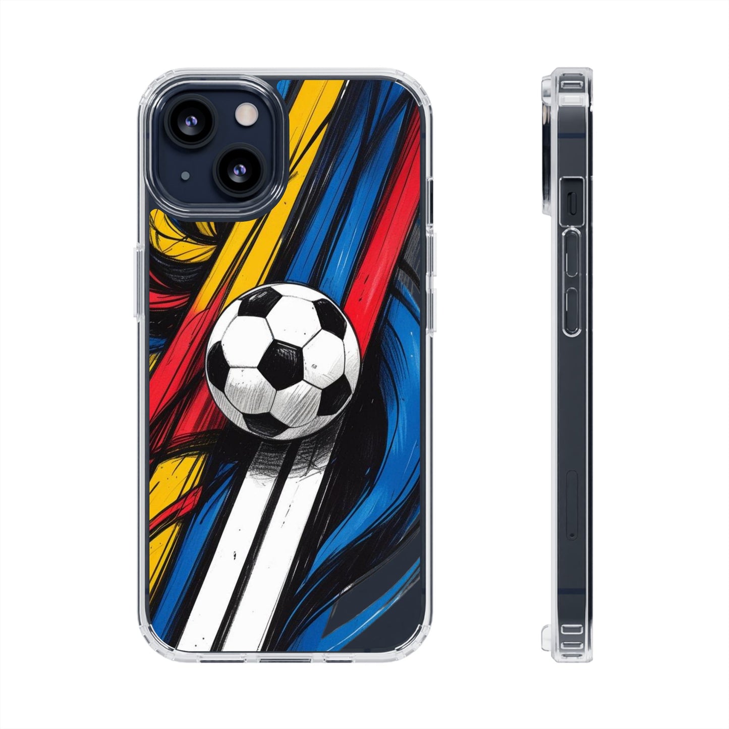 Impact-Resistant Case iPhone Case Soccer Lovers Fun Soccer Ball Pattern Cool Sport Design