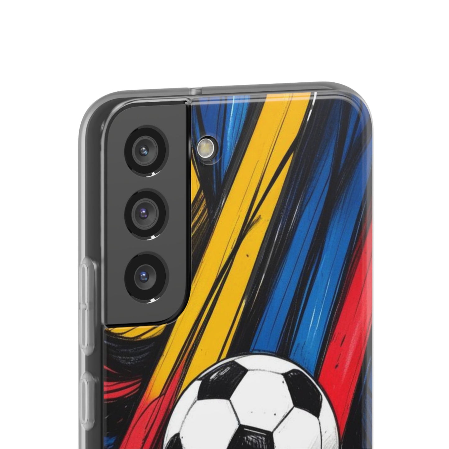 Clear Soccer Flex Case For Samsung Galaxy