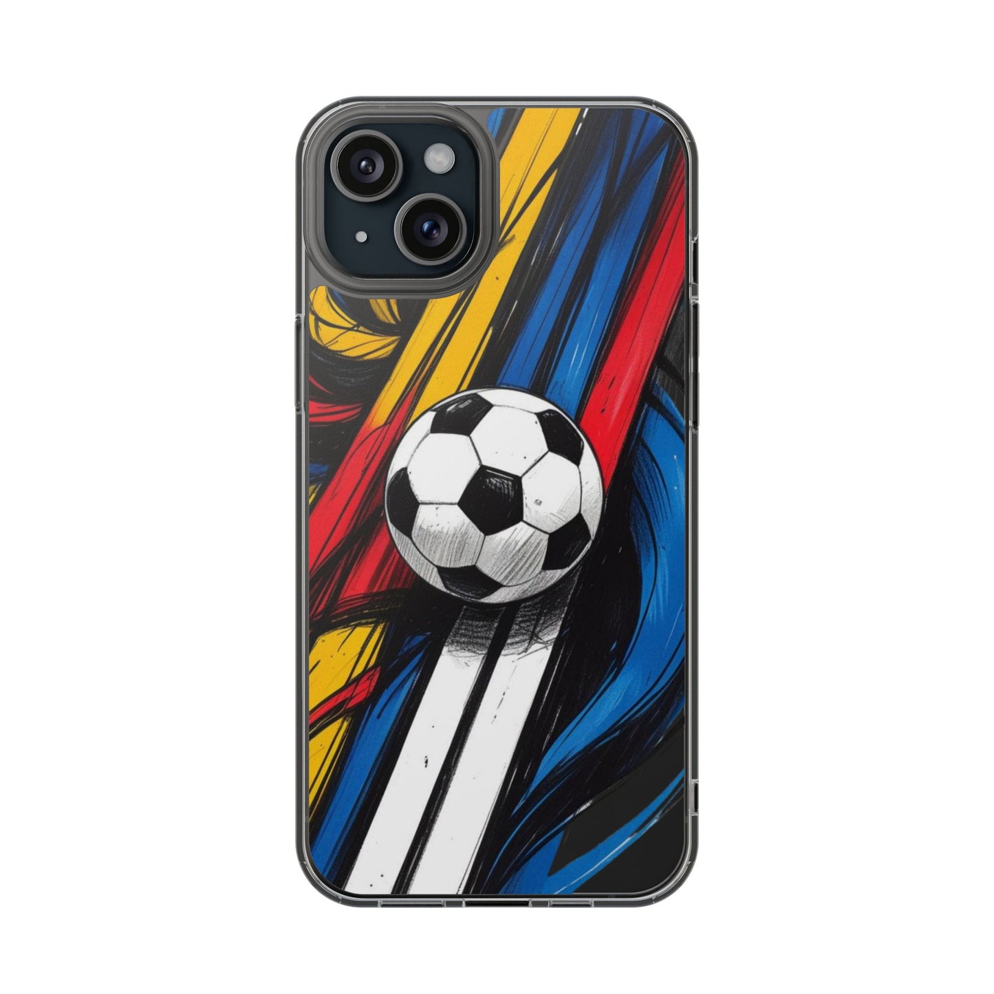 Impact-Resistant Case iPhone Case Soccer Lovers Fun Soccer Ball Pattern Cool Sport Design