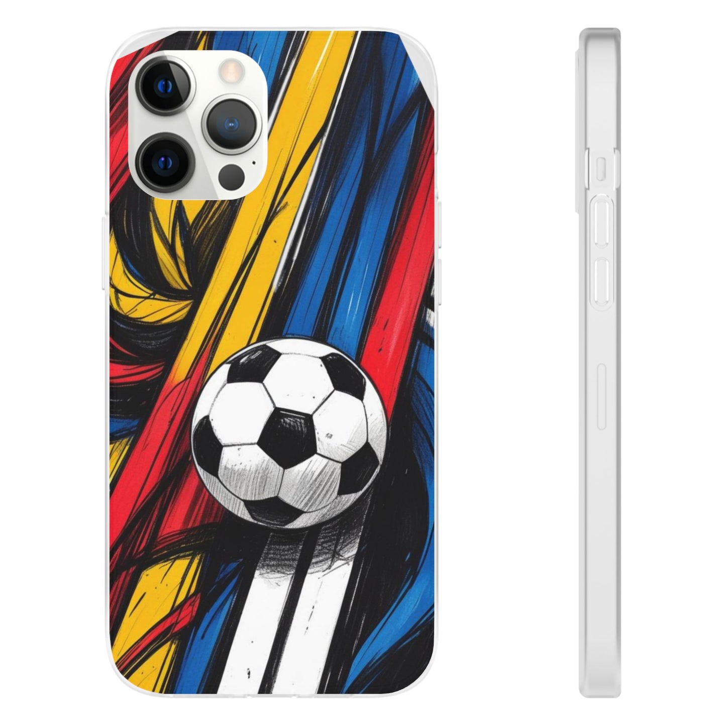 Clear Soccer Flex Case For iPhone