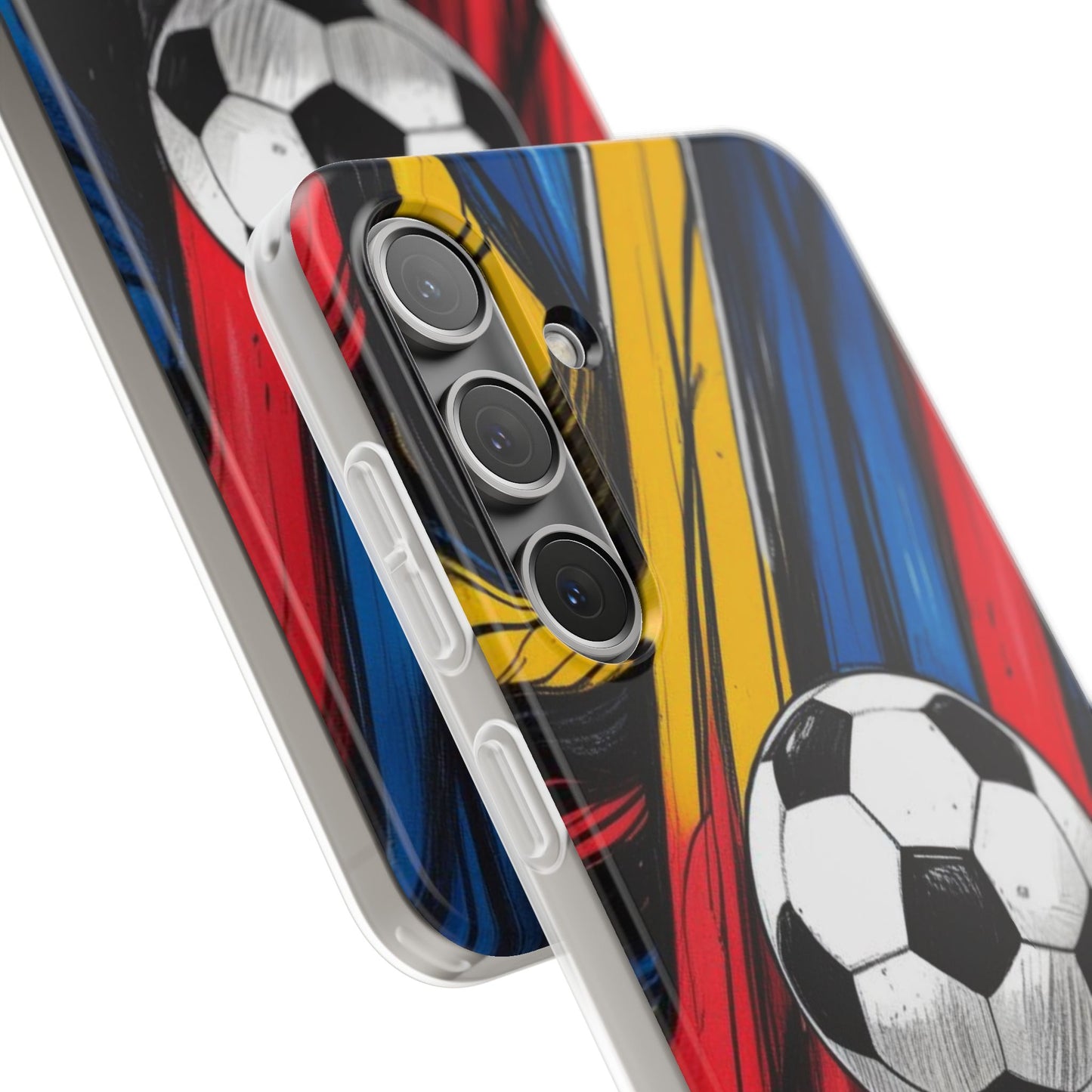 Clear Soccer Flex Case For Samsung Galaxy
