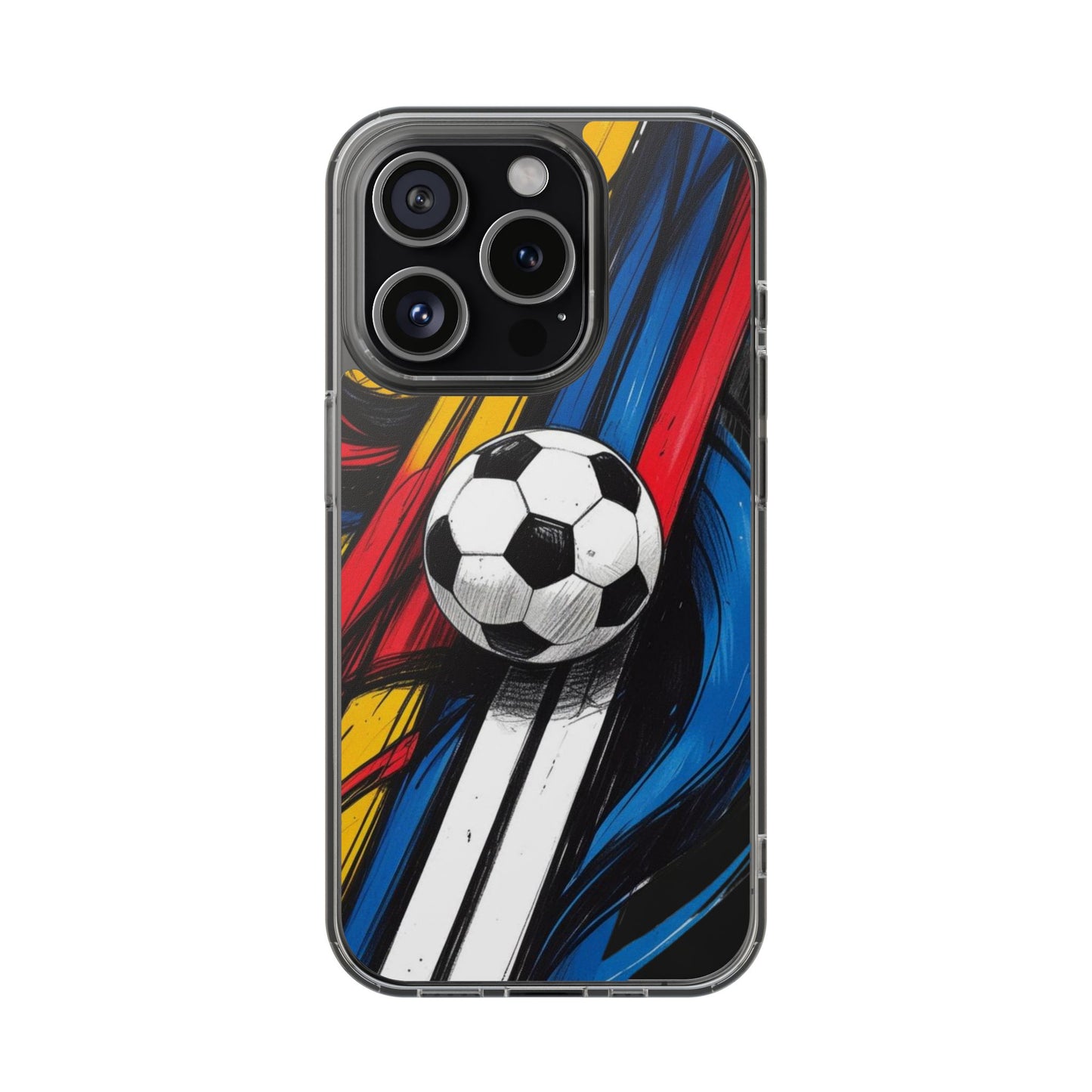 Impact-Resistant Case iPhone Case Soccer Lovers Fun Soccer Ball Pattern Cool Sport Design