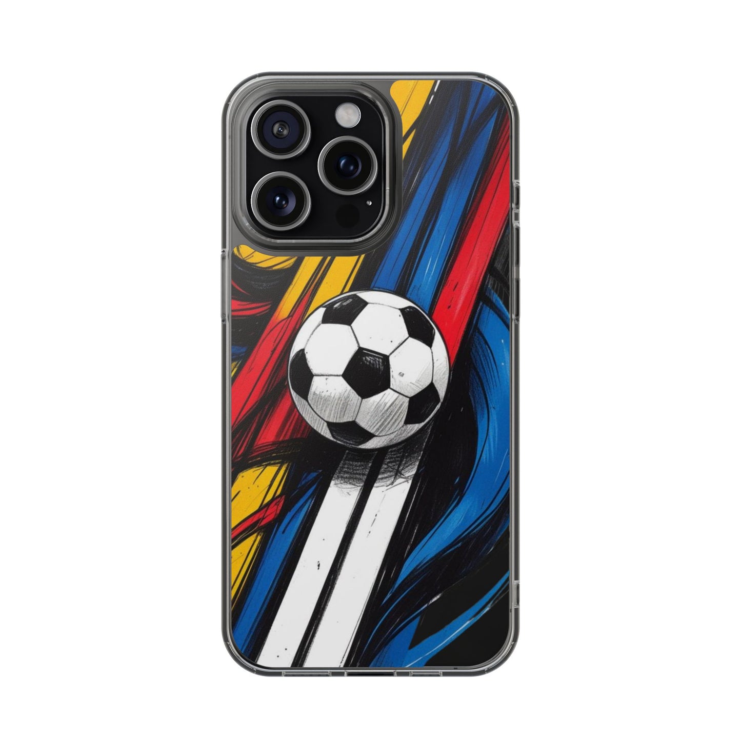 Impact-Resistant Case iPhone Case Soccer Lovers Fun Soccer Ball Pattern Cool Sport Design
