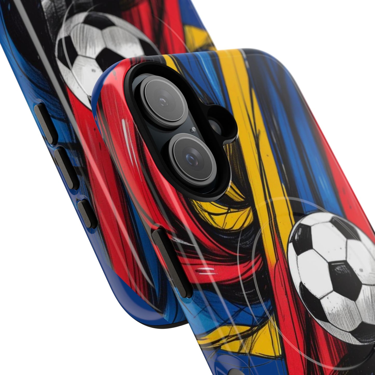 Tough Magnetic Case For iPhone Fun Soccer Ball Pattern Design for Soccer Lovers