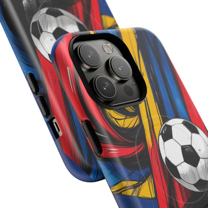 Tough Magnetic Case For iPhone Fun Soccer Ball Pattern Design for Soccer Lovers