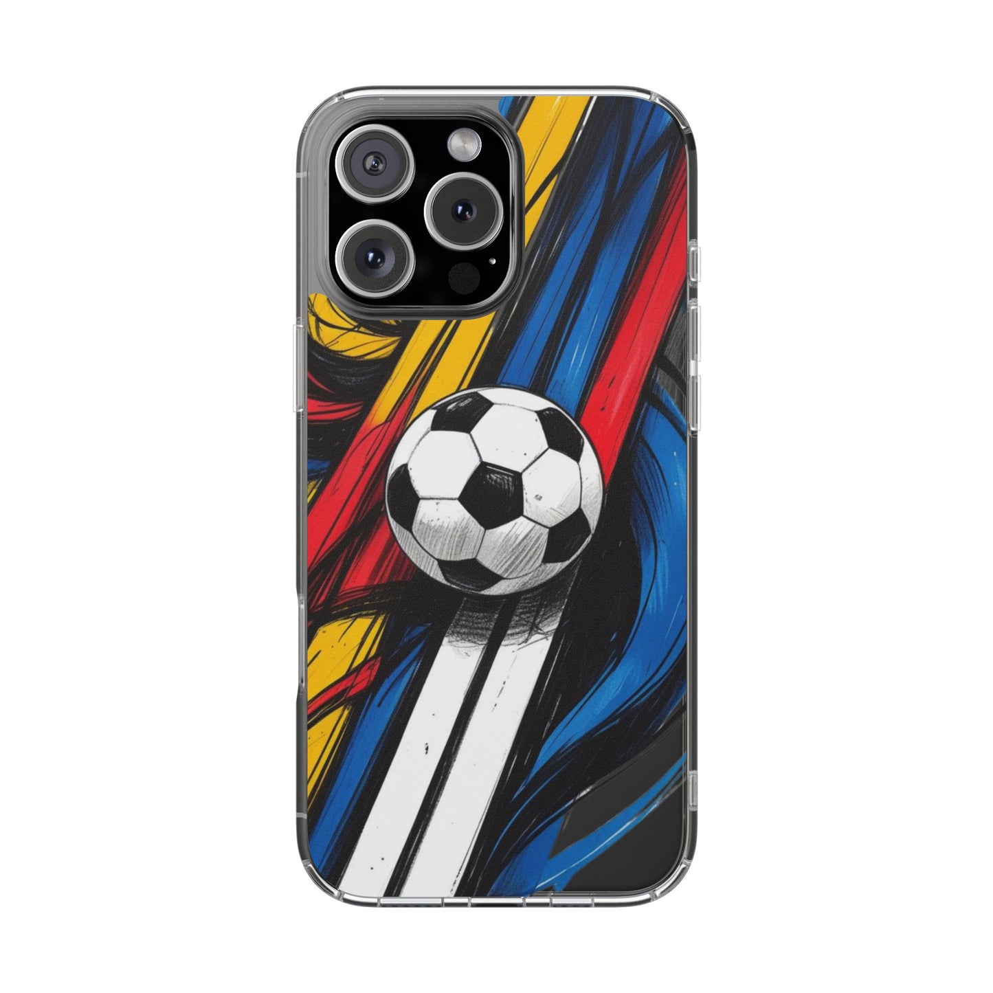 Impact-Resistant Case iPhone Case Soccer Lovers Fun Soccer Ball Pattern Cool Sport Design
