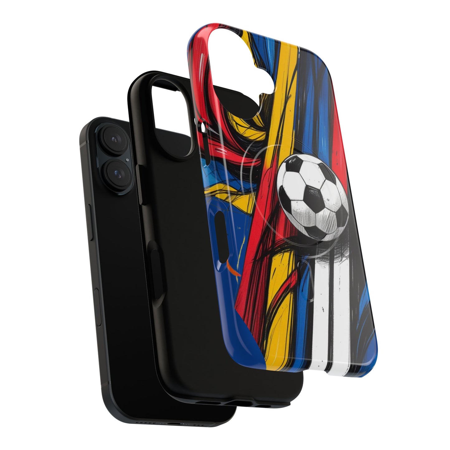Tough Magnetic Case For iPhone Fun Soccer Ball Pattern Design for Soccer Lovers