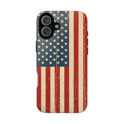 Vintage American Flag Phone Case — Patriotic Tough Case