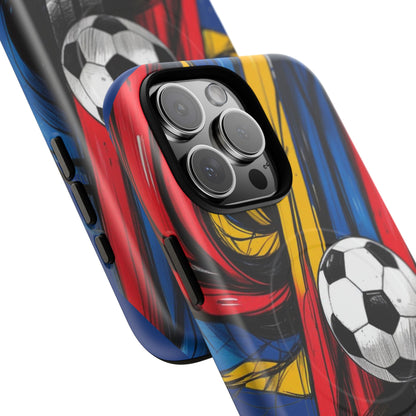 Tough Magnetic Case For iPhone Fun Soccer Ball Pattern Design for Soccer Lovers