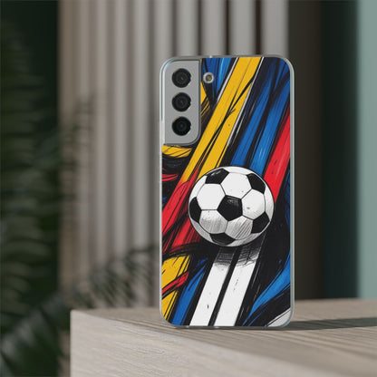 Clear Soccer Flex Case For Samsung Galaxy