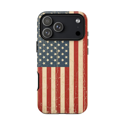 Vintage American Flag Phone Case — Patriotic Tough Case