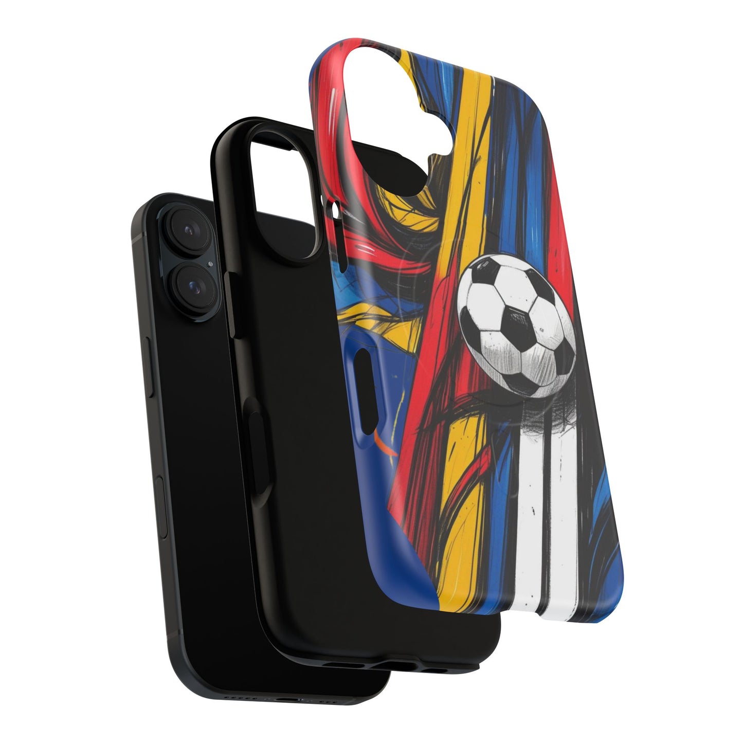 Tough Magnetic Case For iPhone Fun Soccer Ball Pattern Design for Soccer Lovers