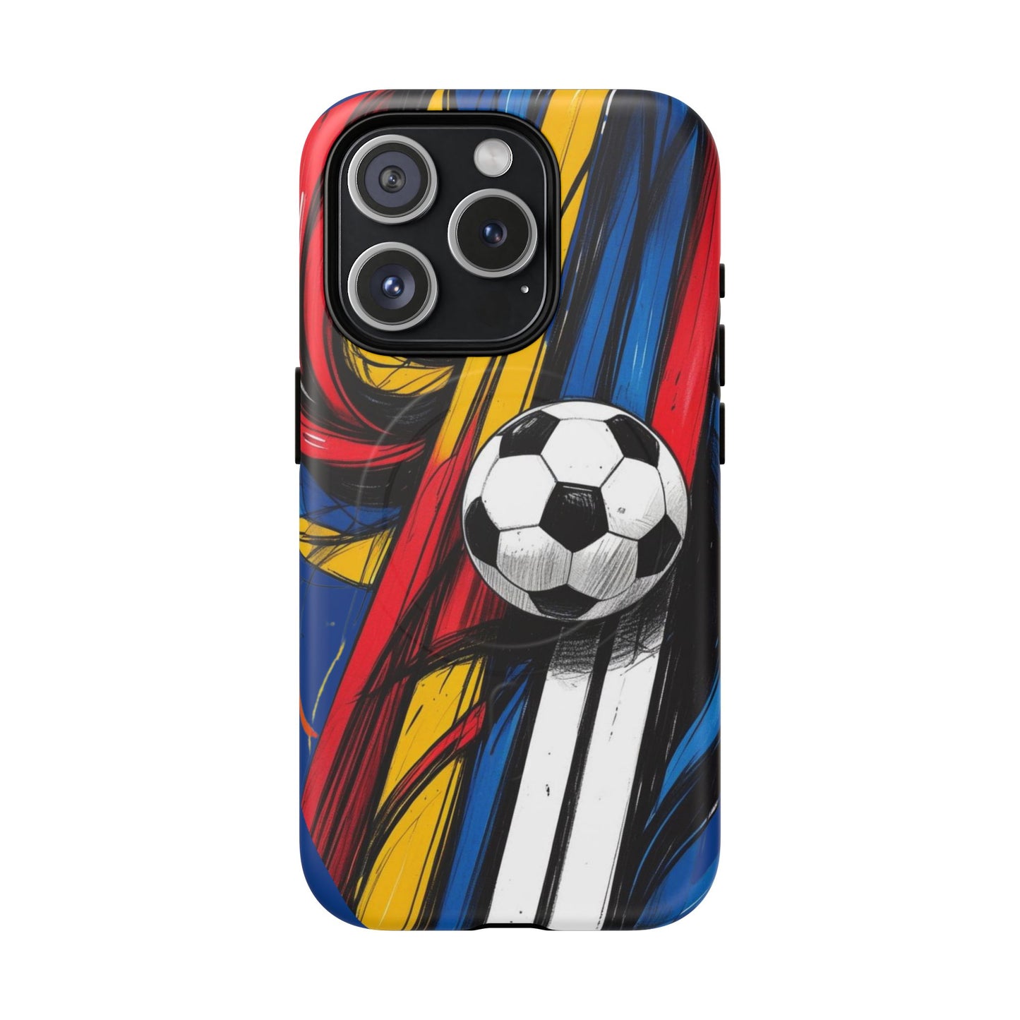 Tough Magnetic Case For iPhone Fun Soccer Ball Pattern Design for Soccer Lovers