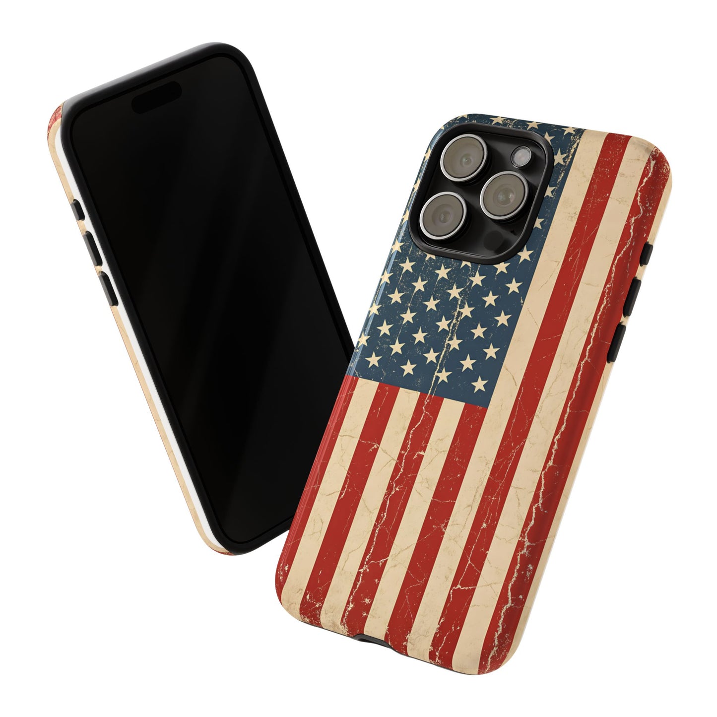 Vintage American Flag Phone Case — Patriotic Tough Case