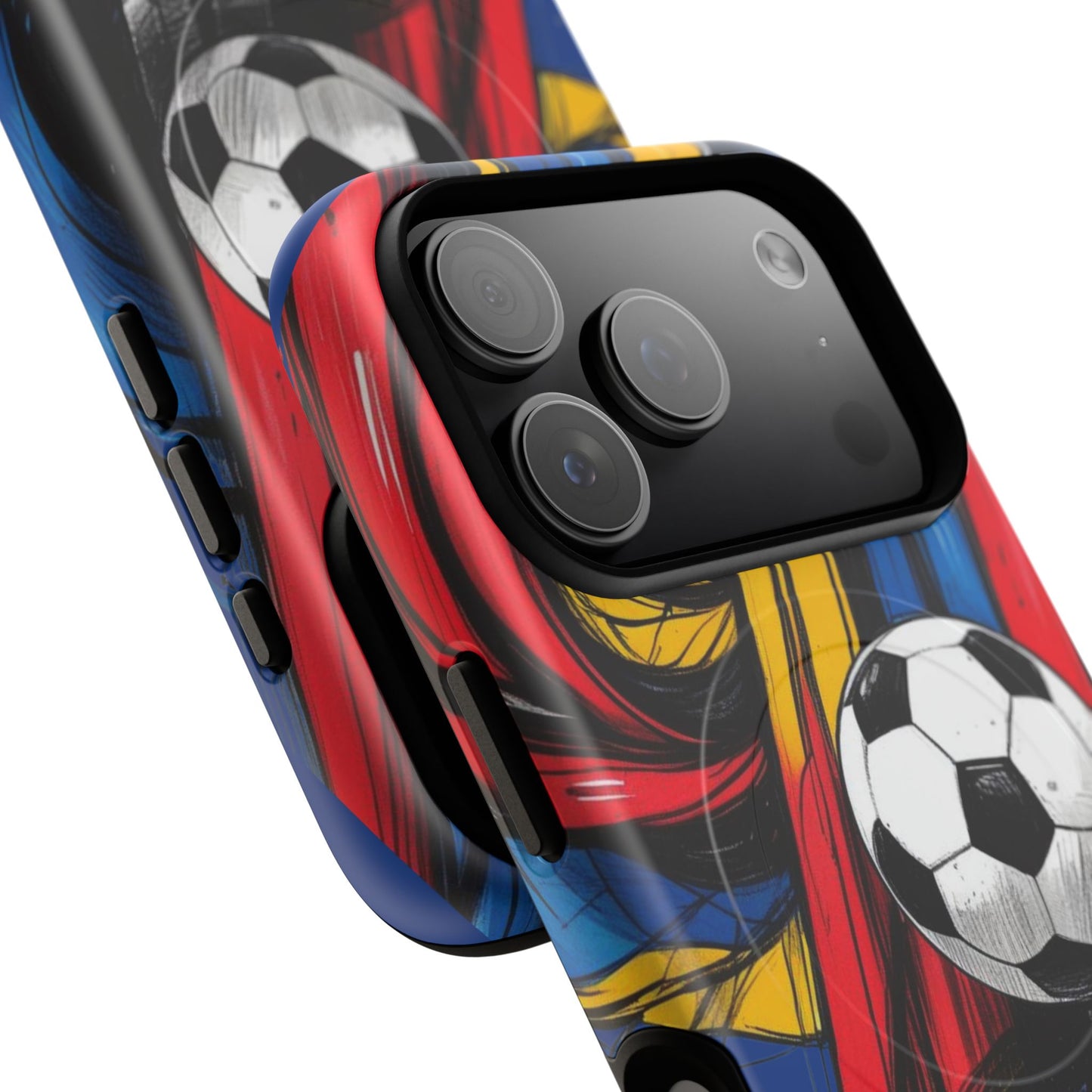 Tough Magnetic Case For iPhone Fun Soccer Ball Pattern Design for Soccer Lovers