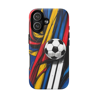 Tough Magnetic Case For iPhone Fun Soccer Ball Pattern Design for Soccer Lovers