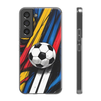 Clear Soccer Flex Case For Samsung Galaxy