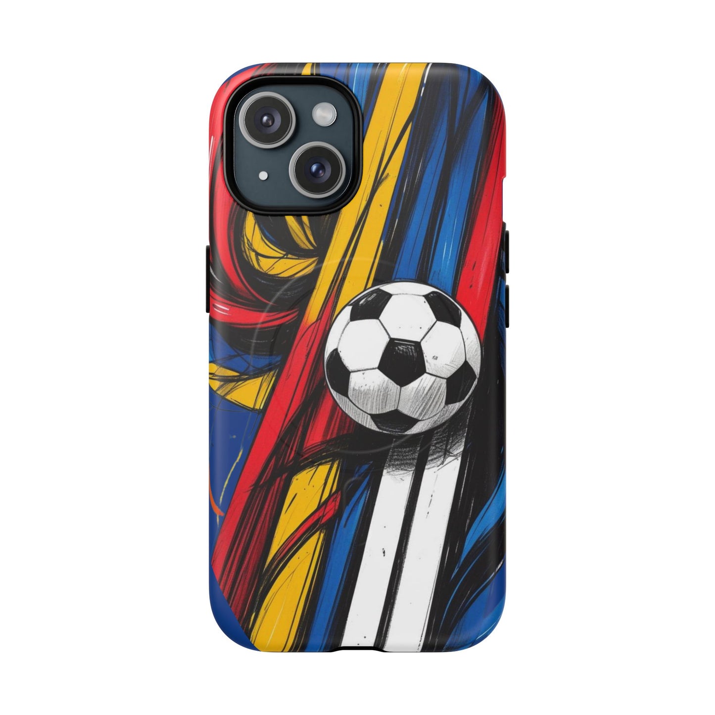 Tough Magnetic Case For iPhone Fun Soccer Ball Pattern Design for Soccer Lovers