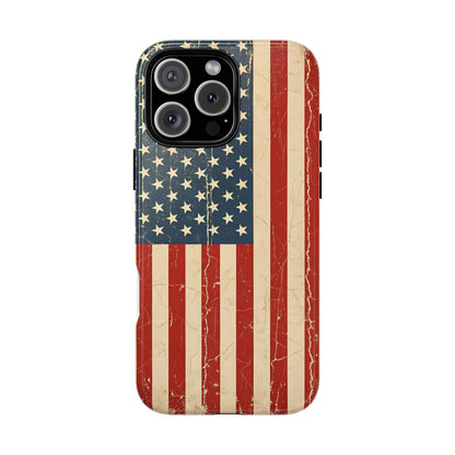 Vintage American Flag Phone Case — Patriotic Tough Case