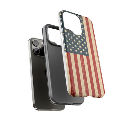 Vintage American Flag Phone Case — Patriotic Tough Case