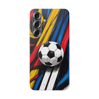 Clear Soccer Flex Case For Samsung Galaxy