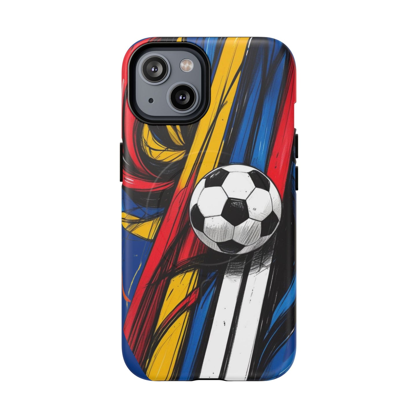 Tough Magnetic Case For iPhone Fun Soccer Ball Pattern Design for Soccer Lovers
