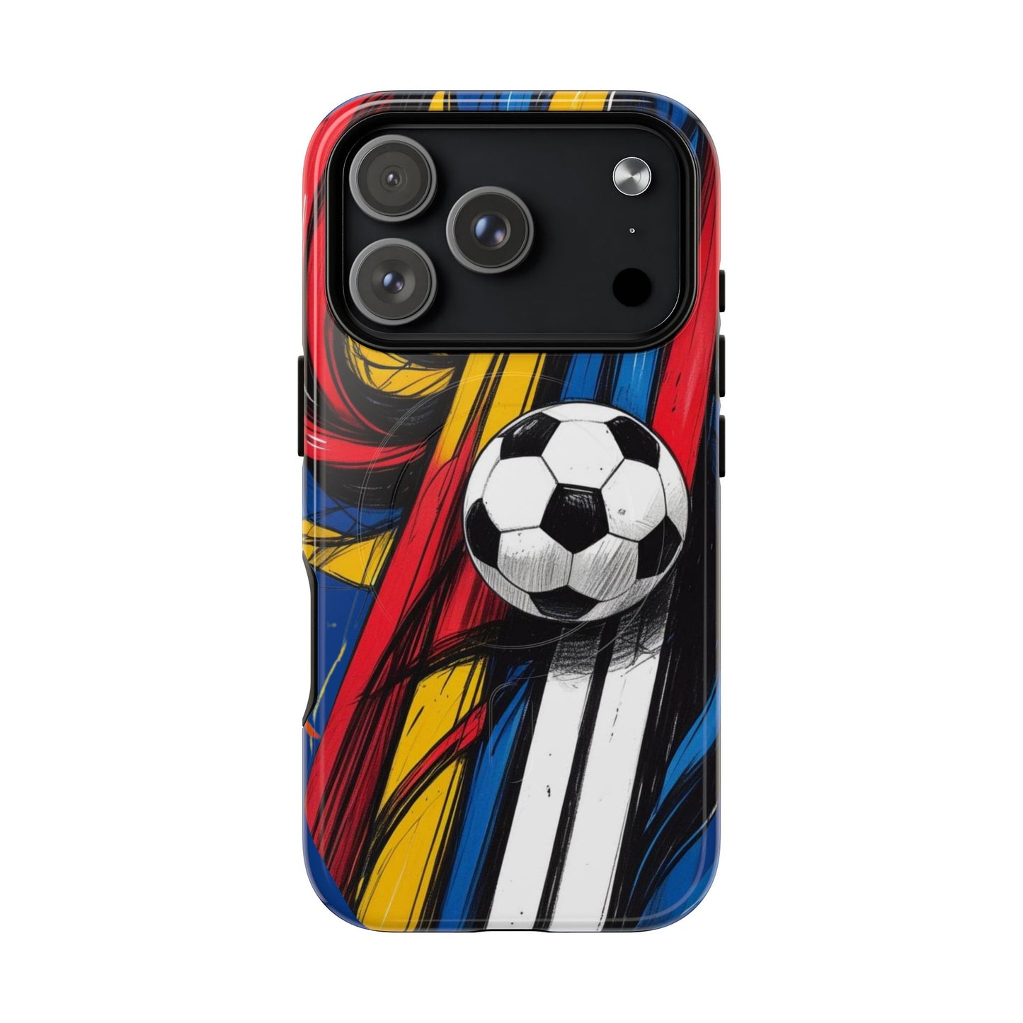 Tough Magnetic Case For iPhone Fun Soccer Ball Pattern Design for Soccer Lovers