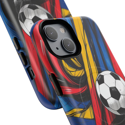Tough Magnetic Case For iPhone Fun Soccer Ball Pattern Design for Soccer Lovers