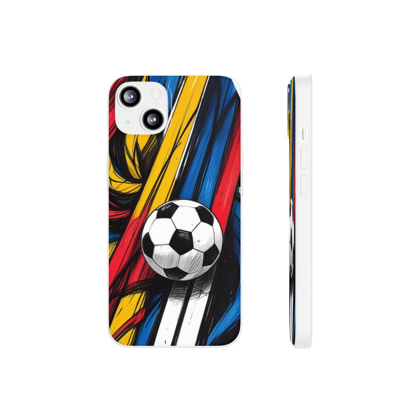 Clear Soccer Flex Case For iPhone