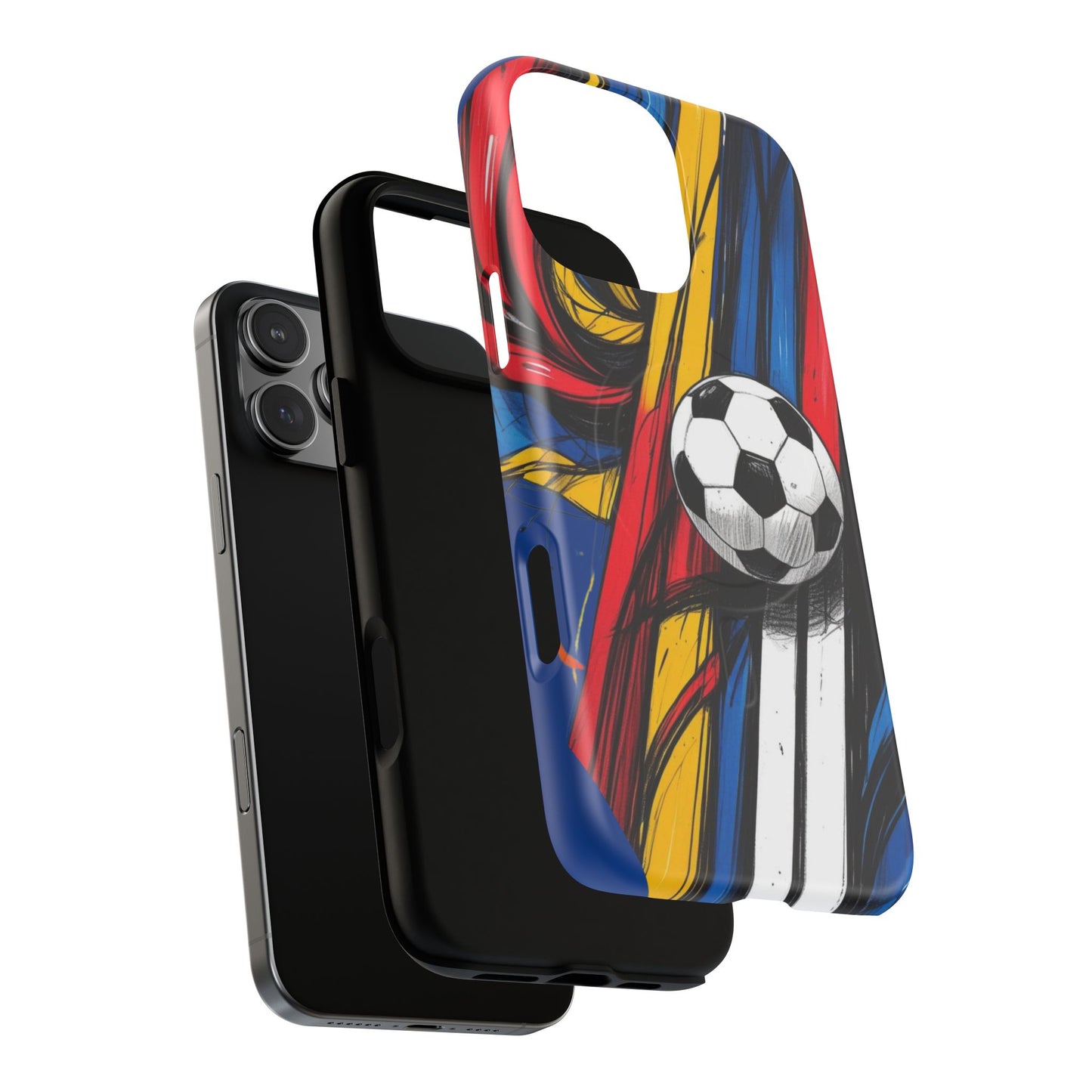 Tough Magnetic Case For iPhone Fun Soccer Ball Pattern Design for Soccer Lovers